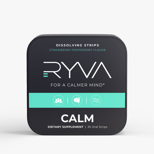 Ryva Calm dietary supplement packaging on a white background