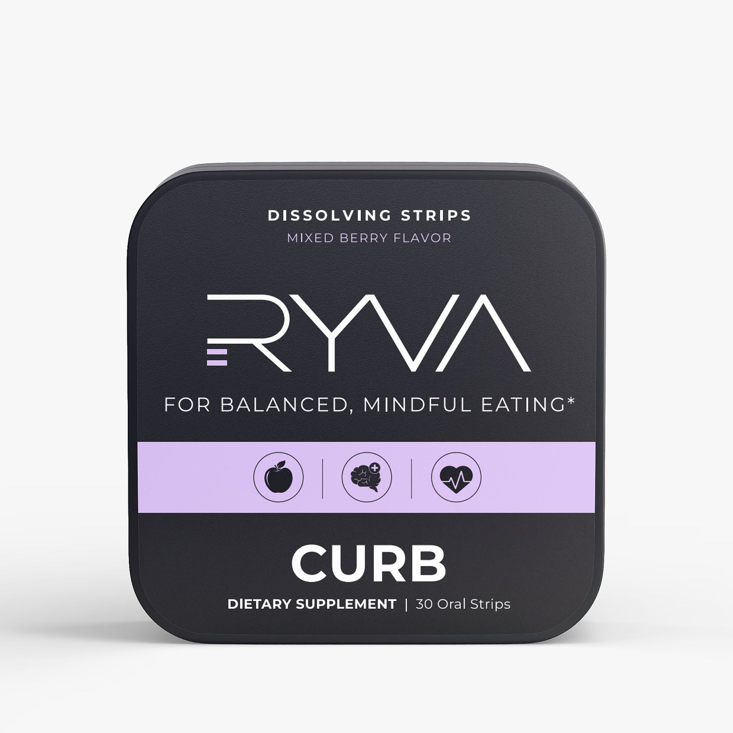 RYVA CURB dietary supplement packaging on a white background